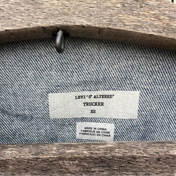 Levi’s MOTO JEAN ALTERED ZIP TRUCKER JACKET XS - Picture 6 of 9